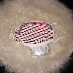 Red on white bling mask